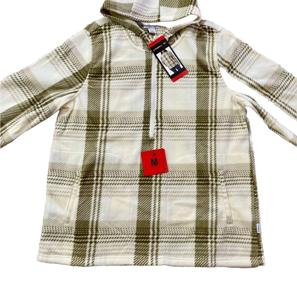O’Neill Women’s Super Soft Half Zip Pullover Polar Fleece Hoodie, Green Size M